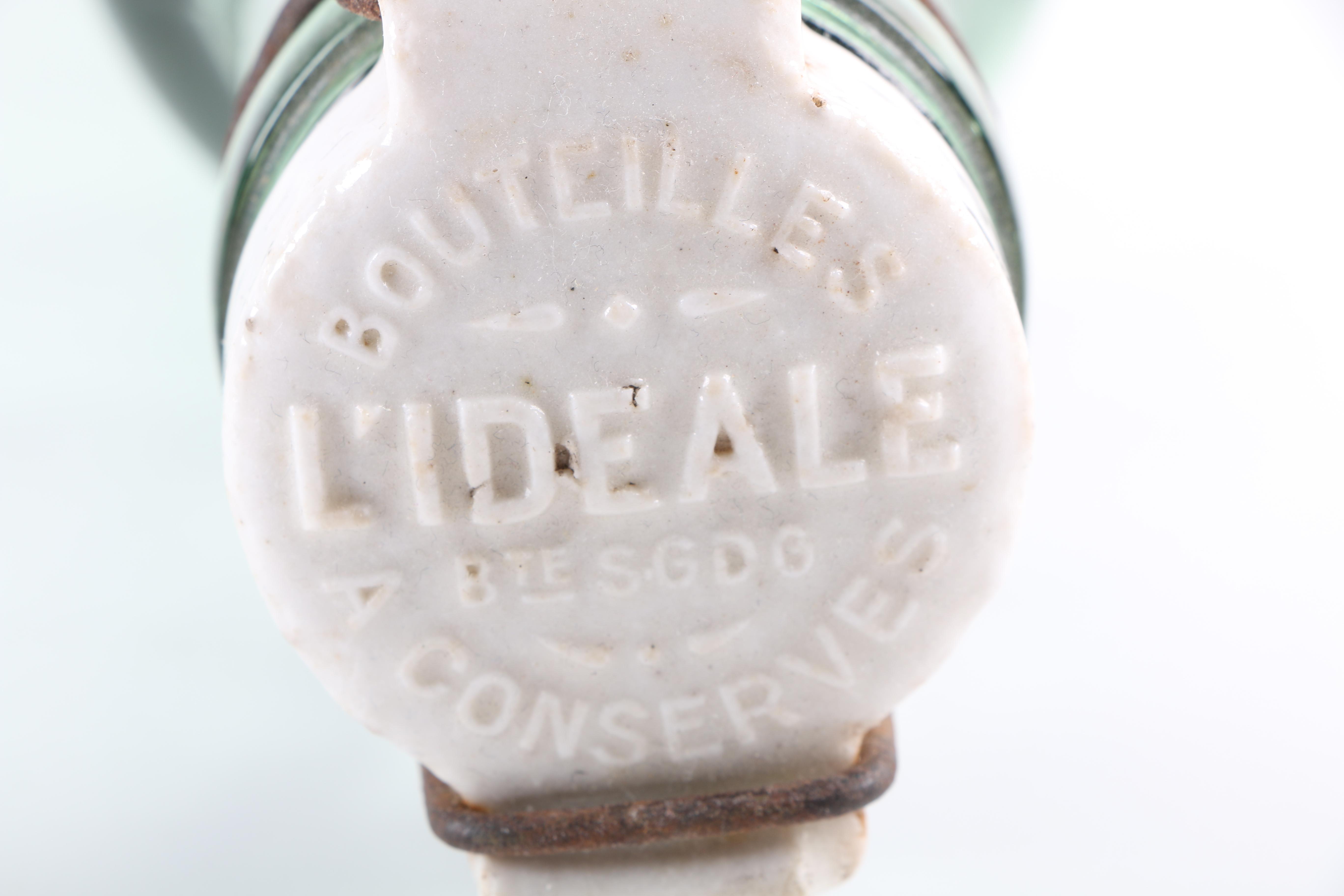 L'idéale French Green Glass Bottles