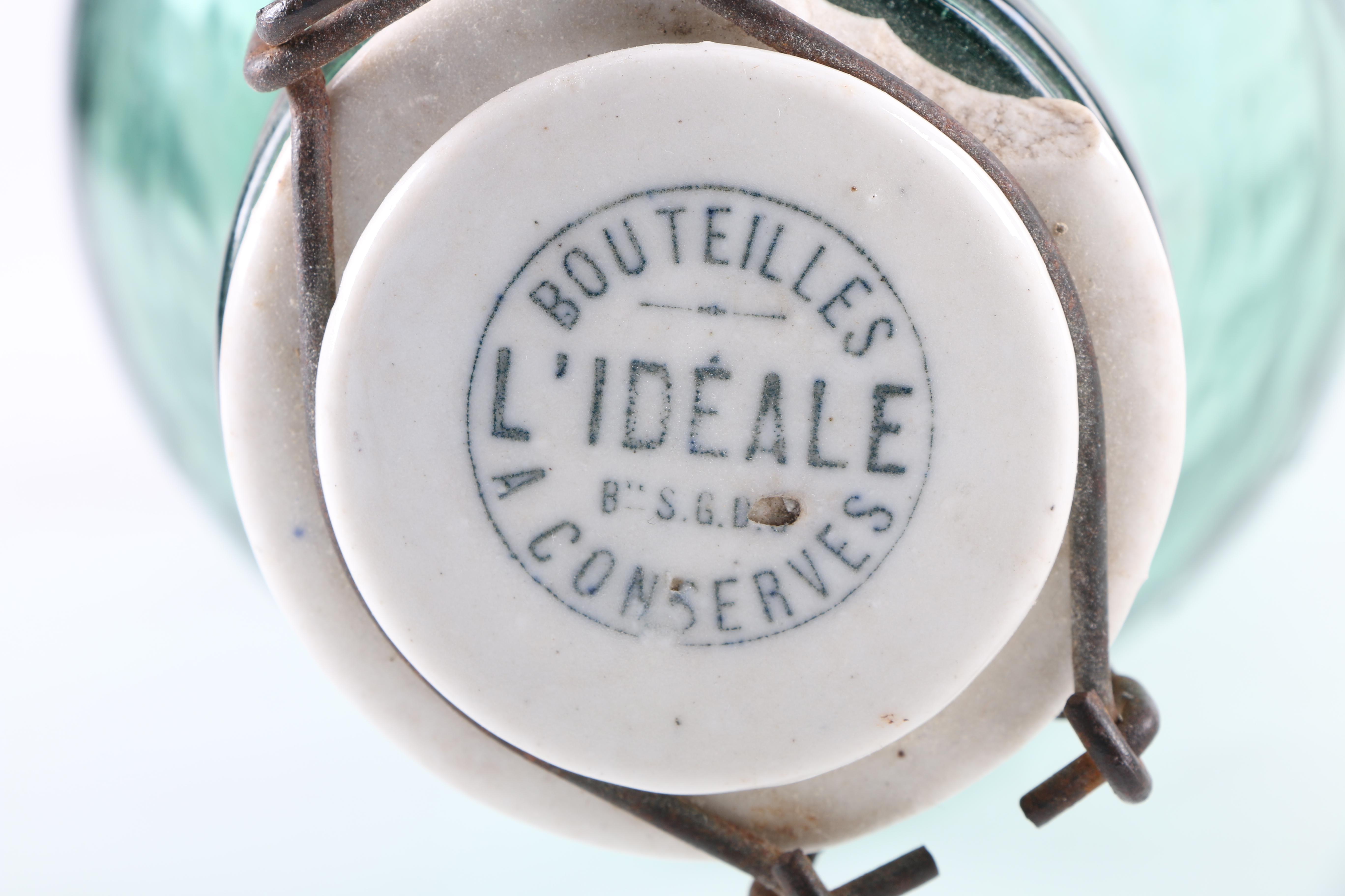 L'idéale French Green Glass Bottles