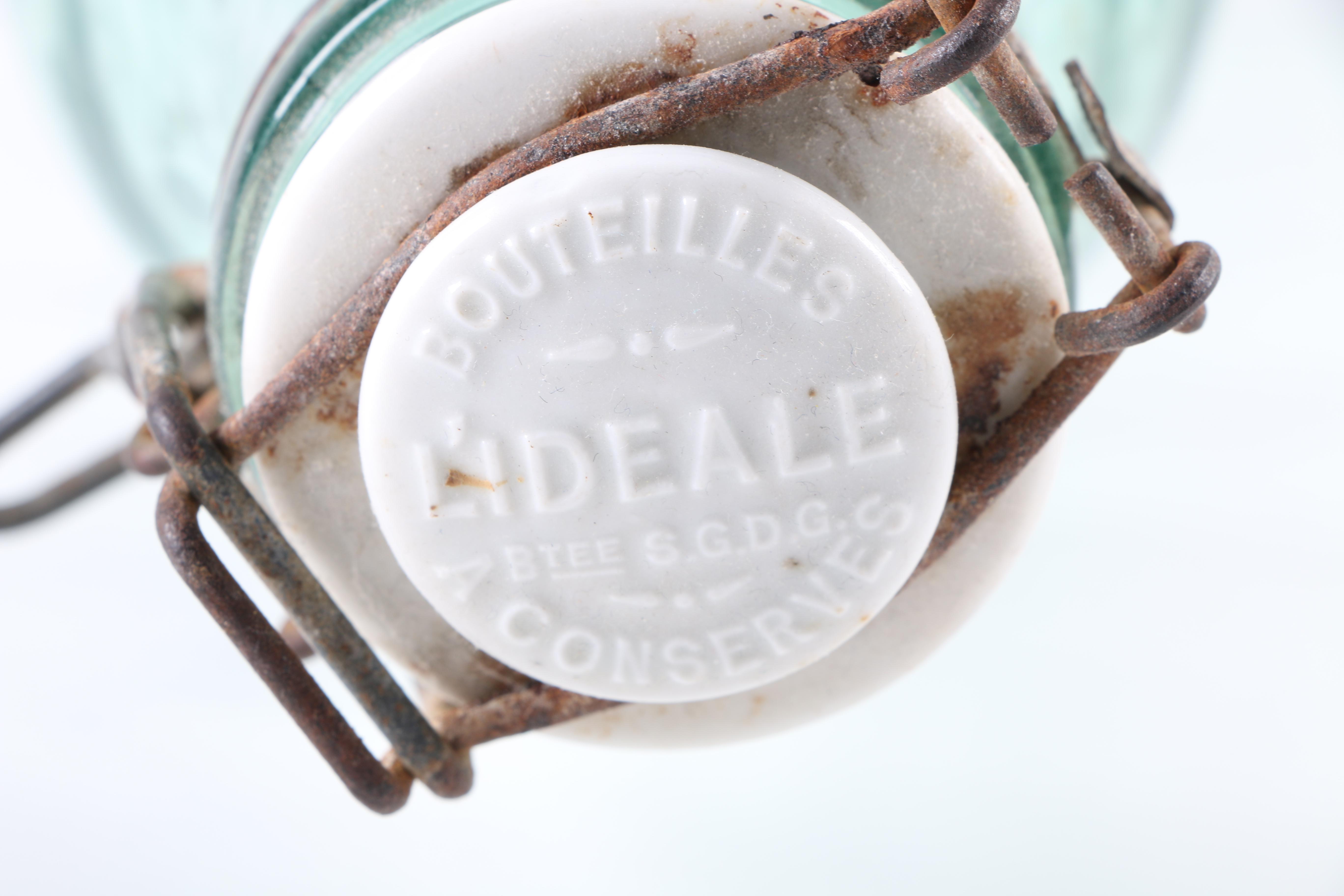 L'idéale French Green Glass Bottles