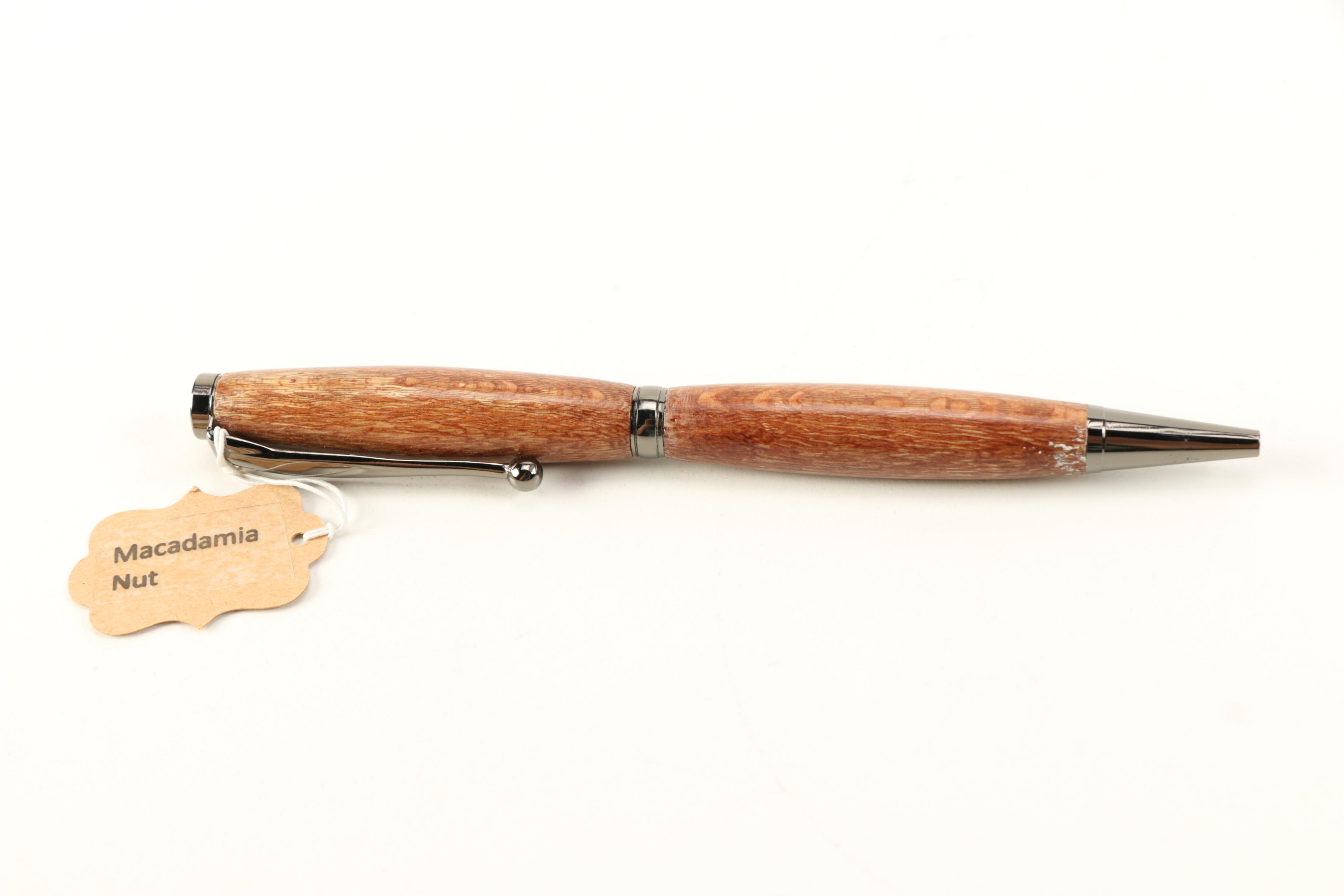 Wood Accented Pens and Gold Tone Mechanical Pencils