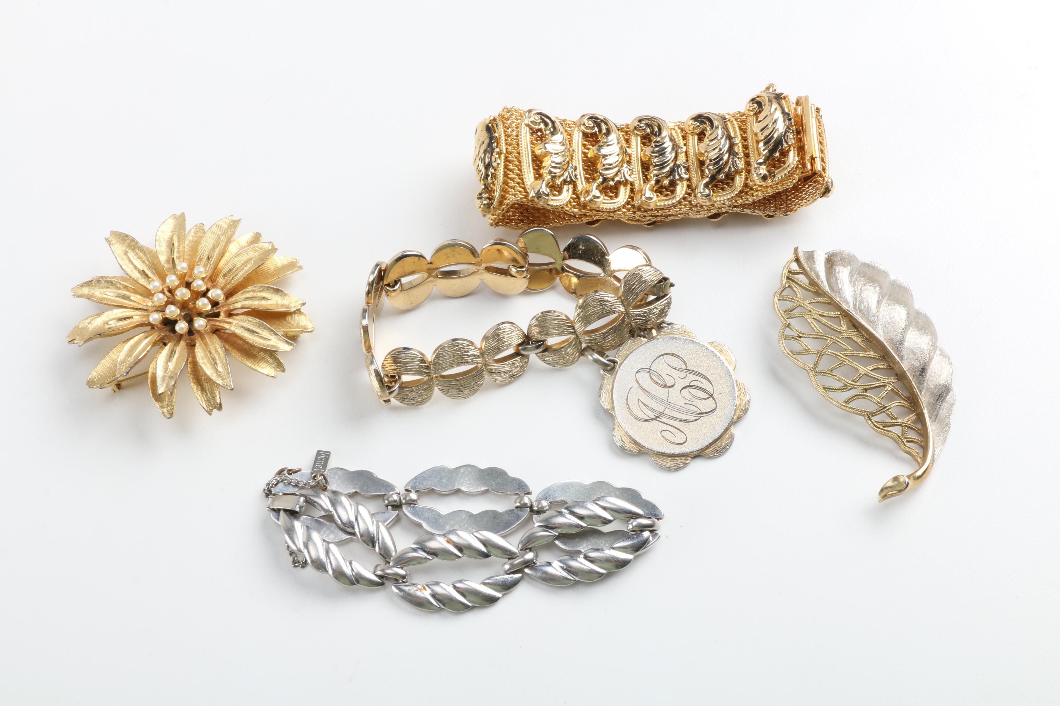 Assorted Costume Jewelry Including Crown Trifari