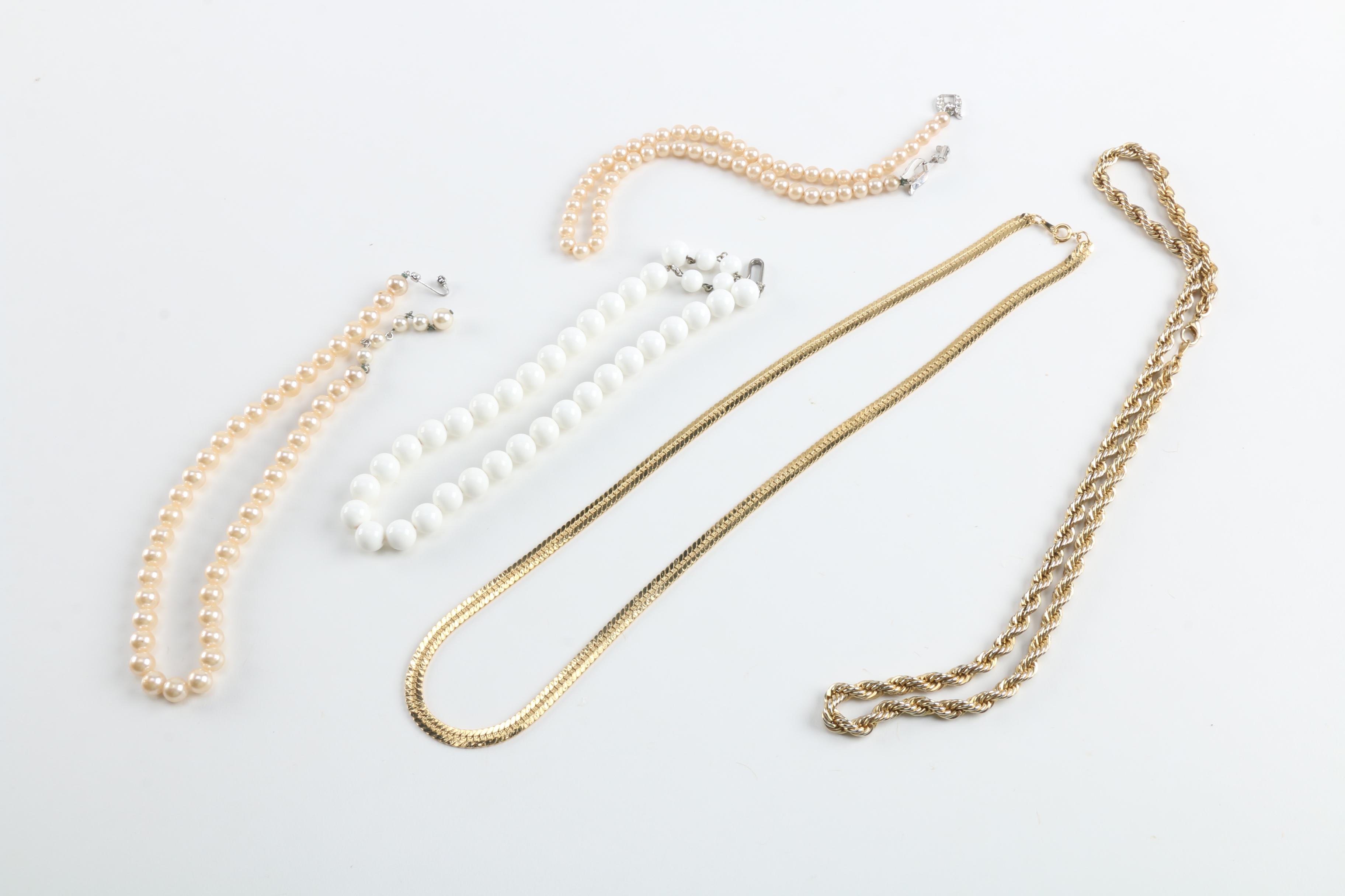 Assorted Costume Jewelry Including Crown Trifari