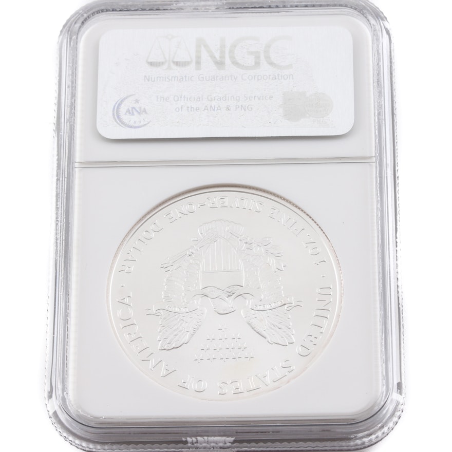 Graded MS 69 (by NGC) 2005 Silver Eagle Dollar