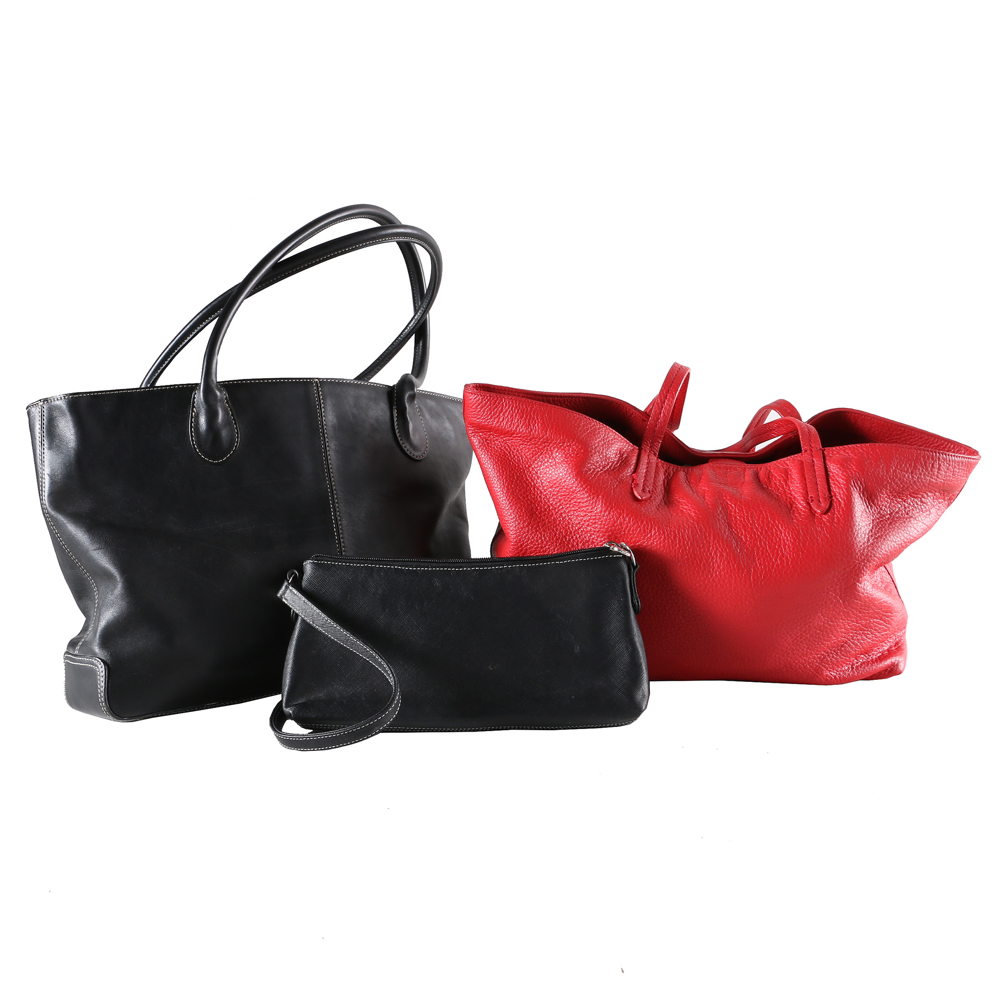 Brooks Brothers and J Crew Leather Totes and Citrus Handbag