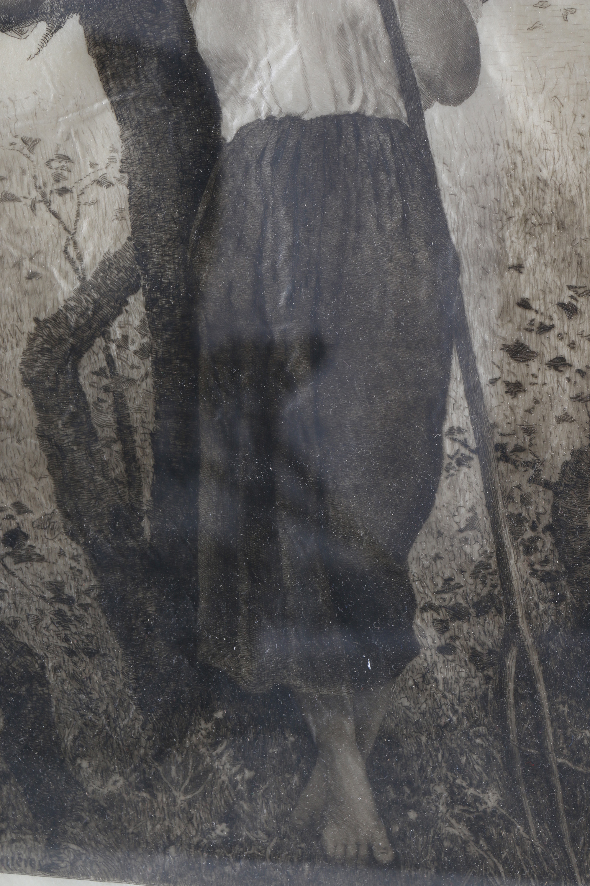 Mathilde Tenssoniere Intaglio Print on Paper of a Standing Woman