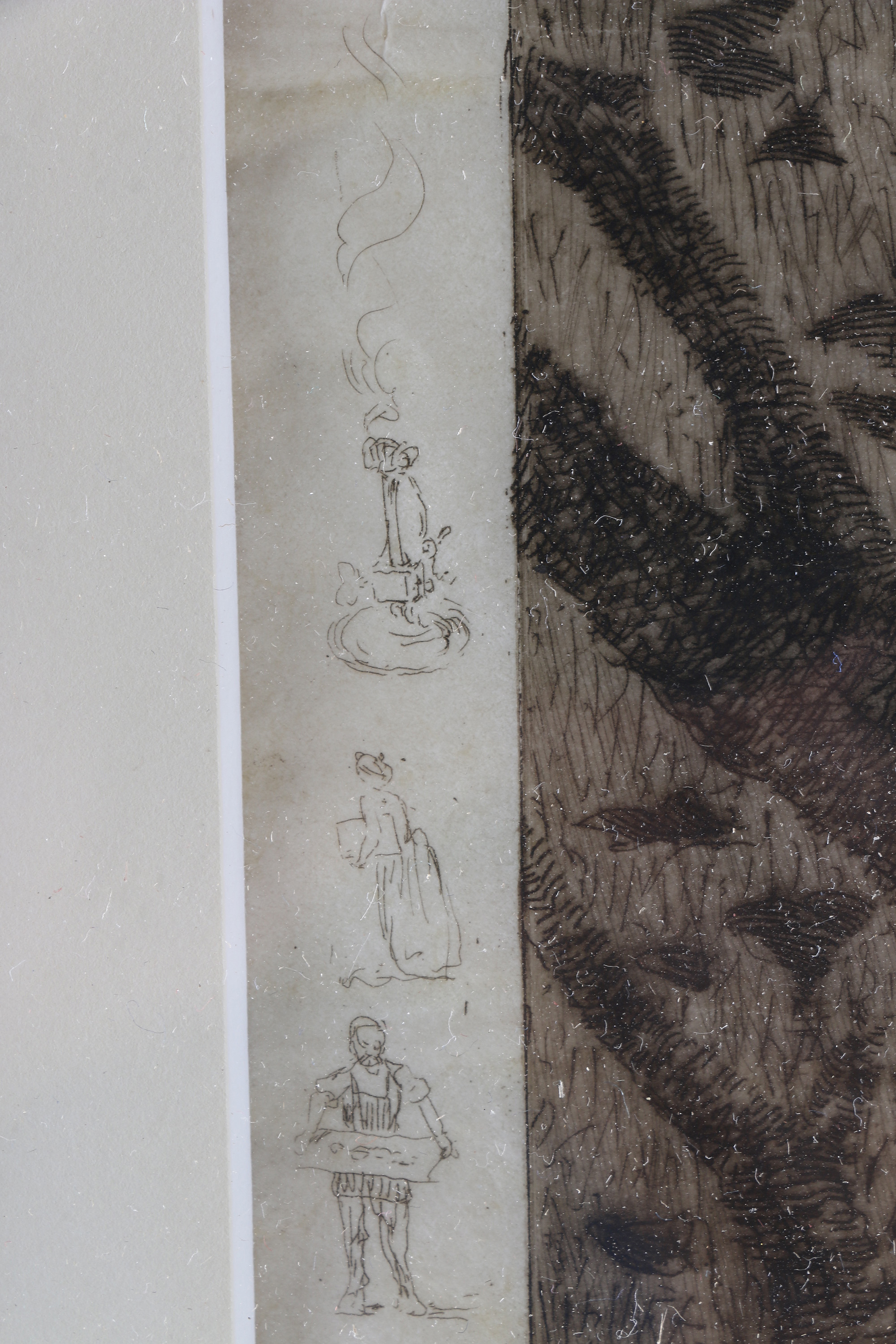 Mathilde Tenssoniere Intaglio Print on Paper of a Standing Woman