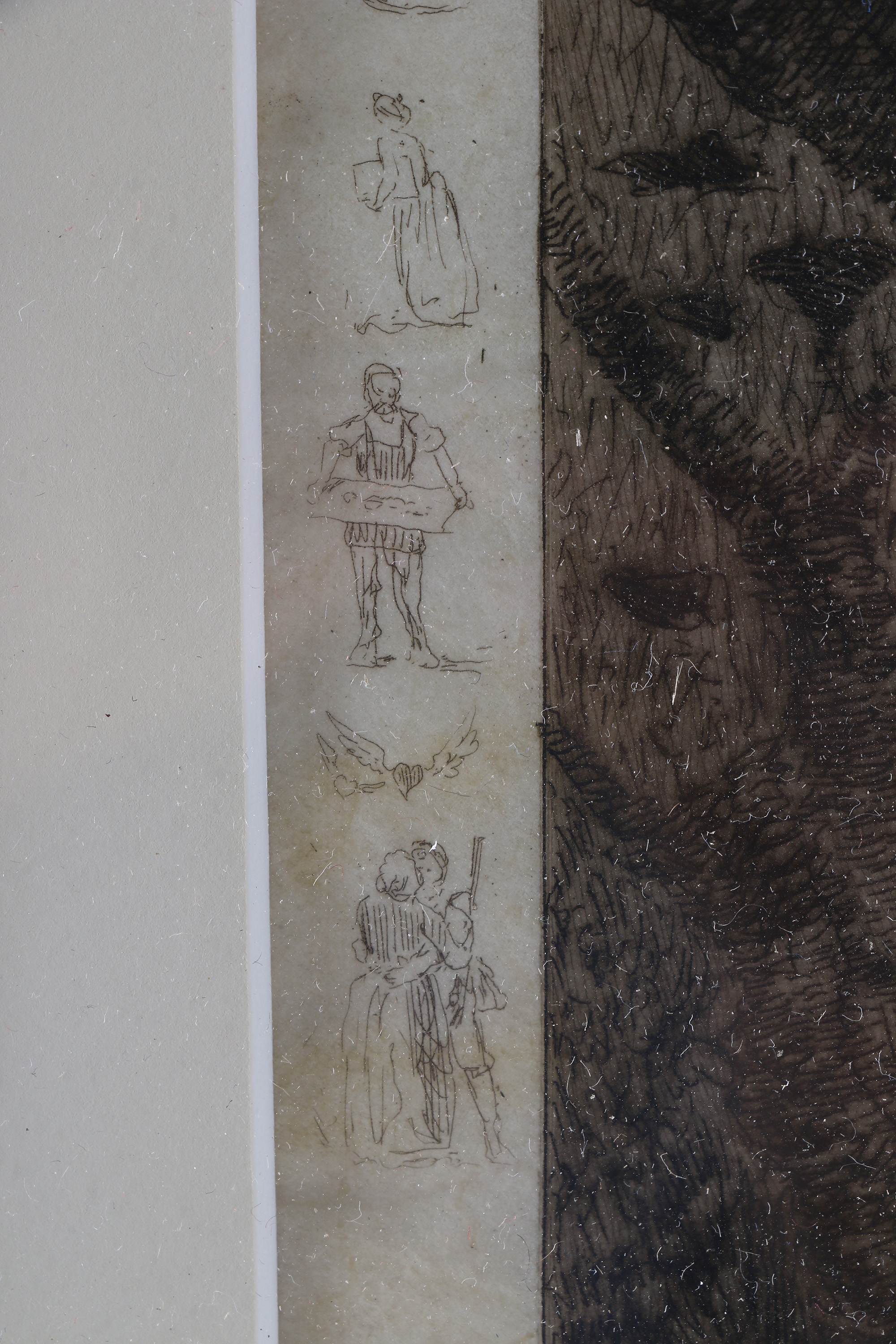 Mathilde Tenssoniere Intaglio Print on Paper of a Standing Woman