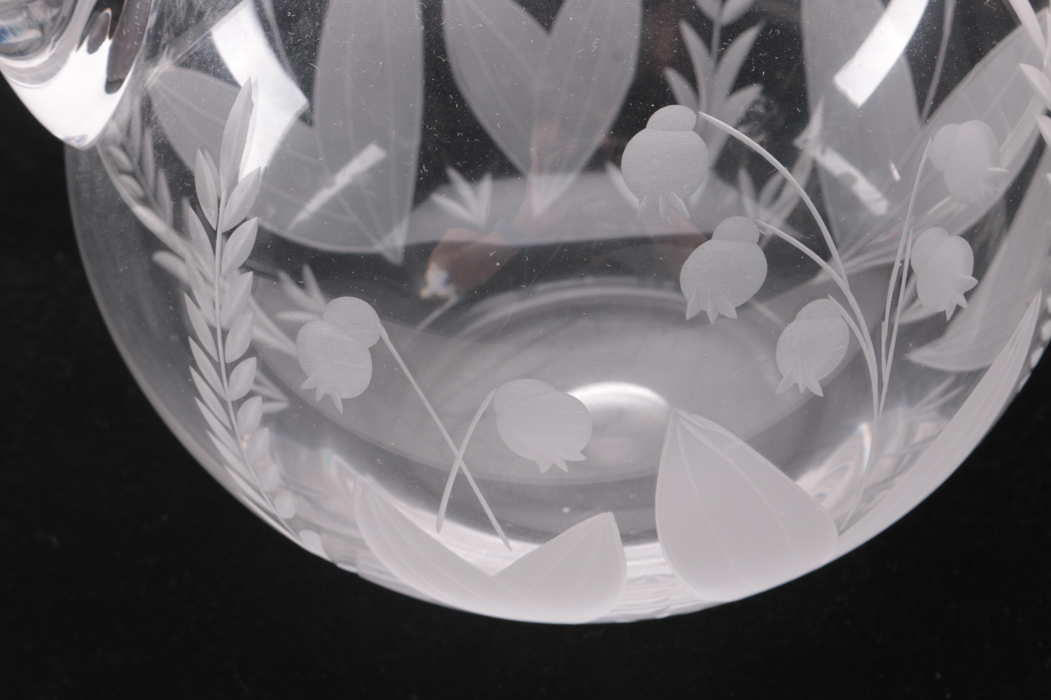 Tiffany & Co. "Lily of the Valley" Crystal Pitcher