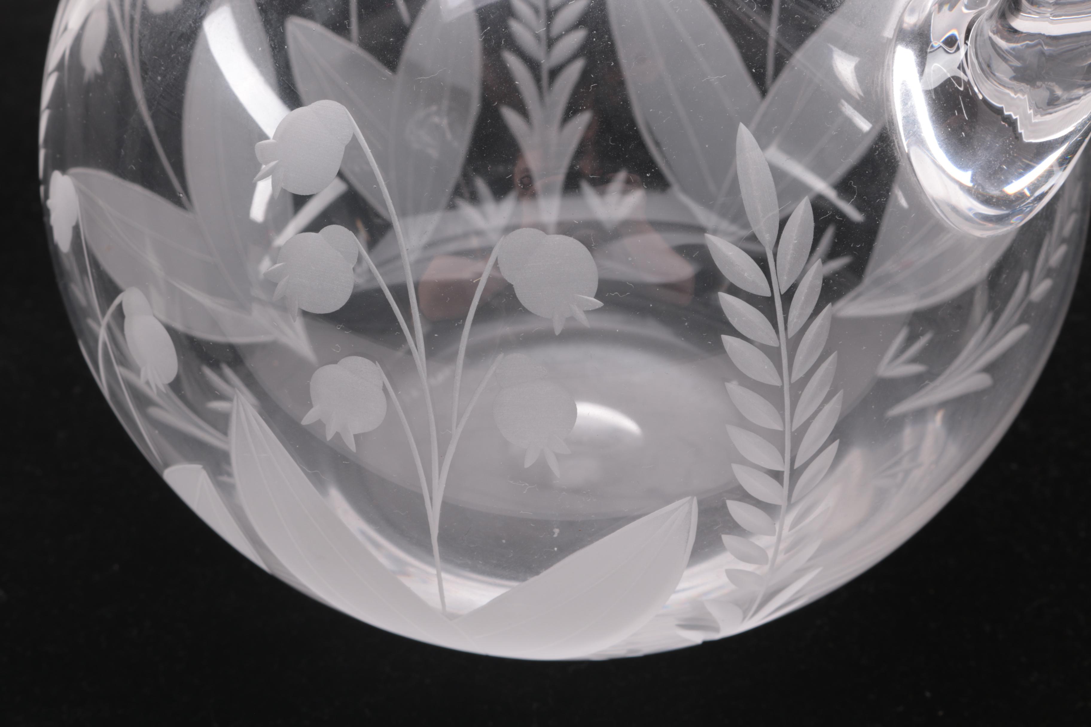 Tiffany & Co. "Lily of the Valley" Crystal Pitcher