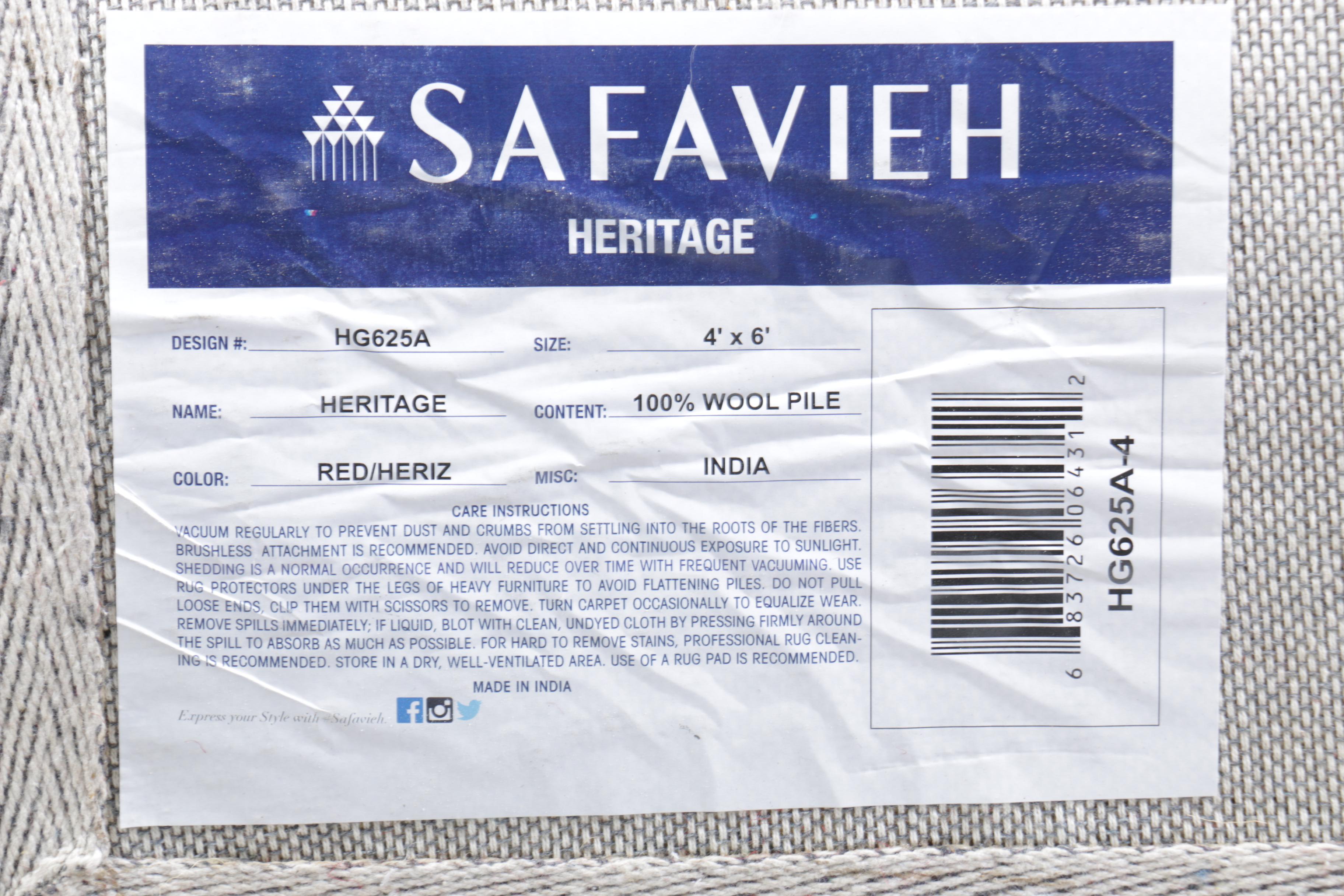 Tufted Safavieh "Heritage" Wool Area Rug