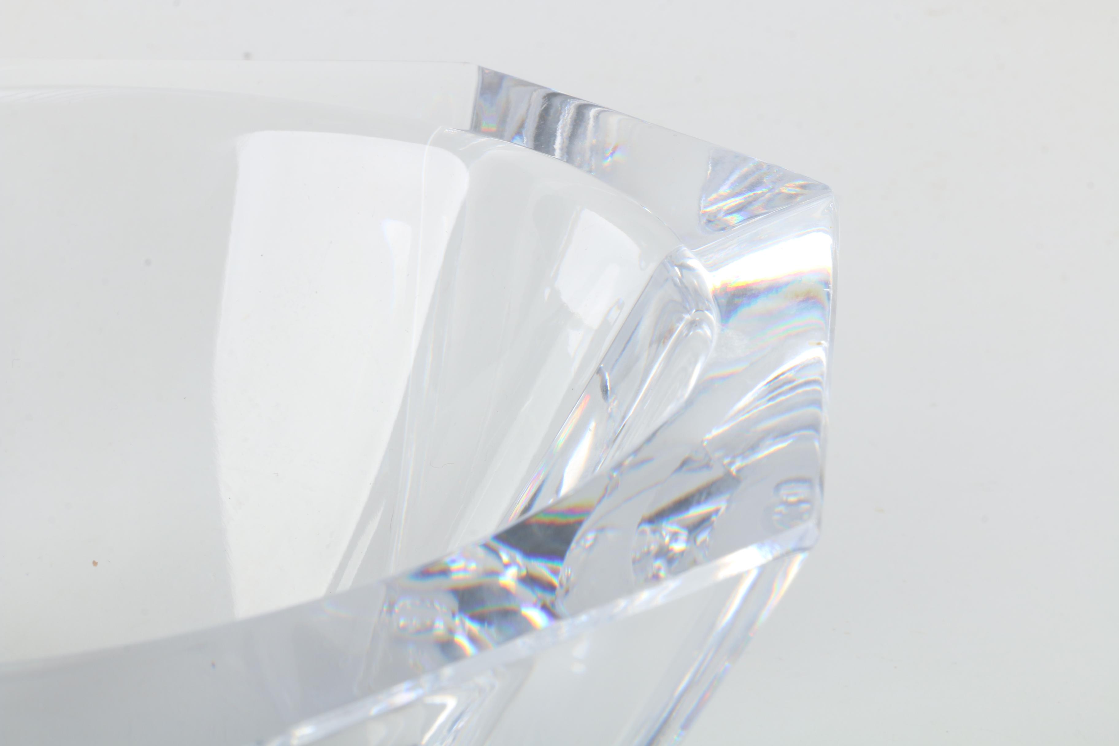 Orrefors Octagonal Crystal Bowl