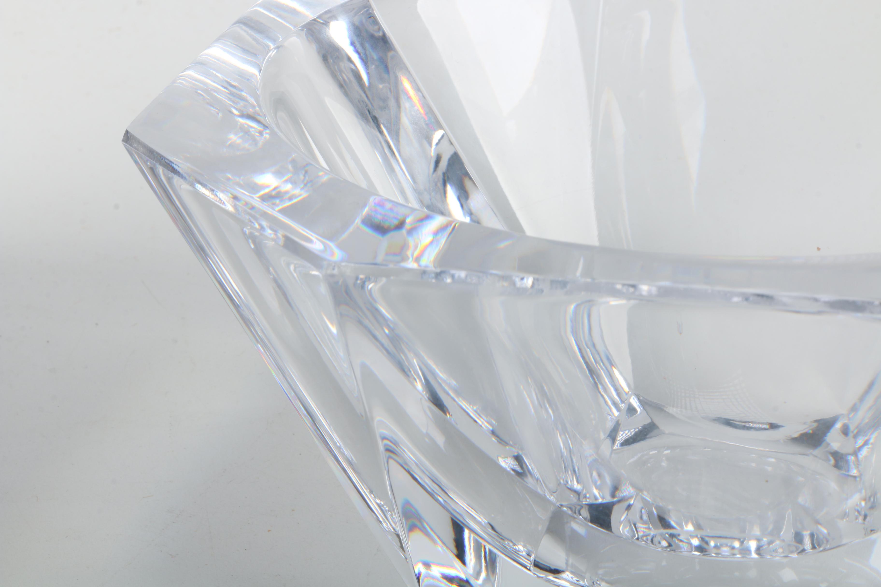 Orrefors Octagonal Crystal Bowl