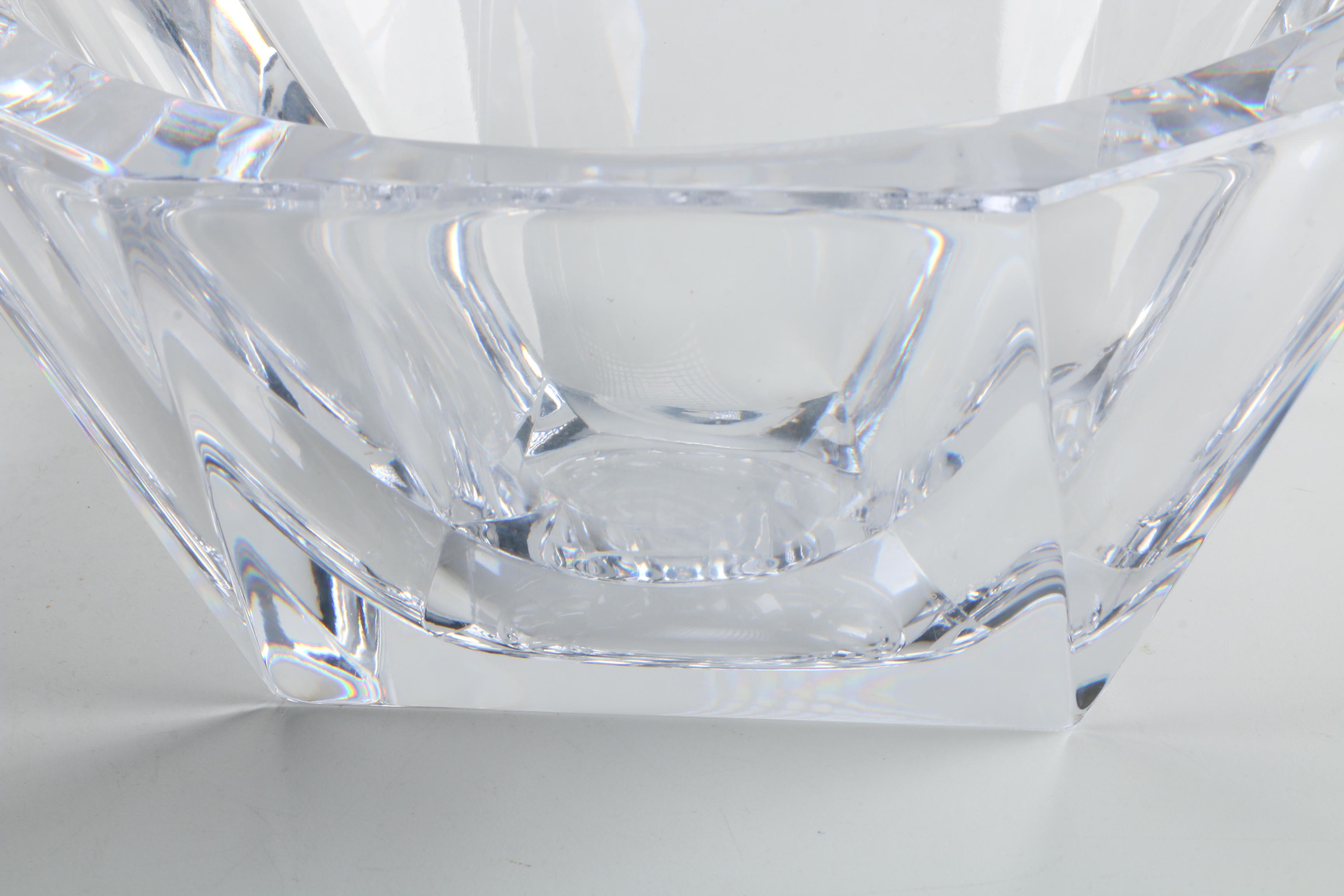 Orrefors Octagonal Crystal Bowl