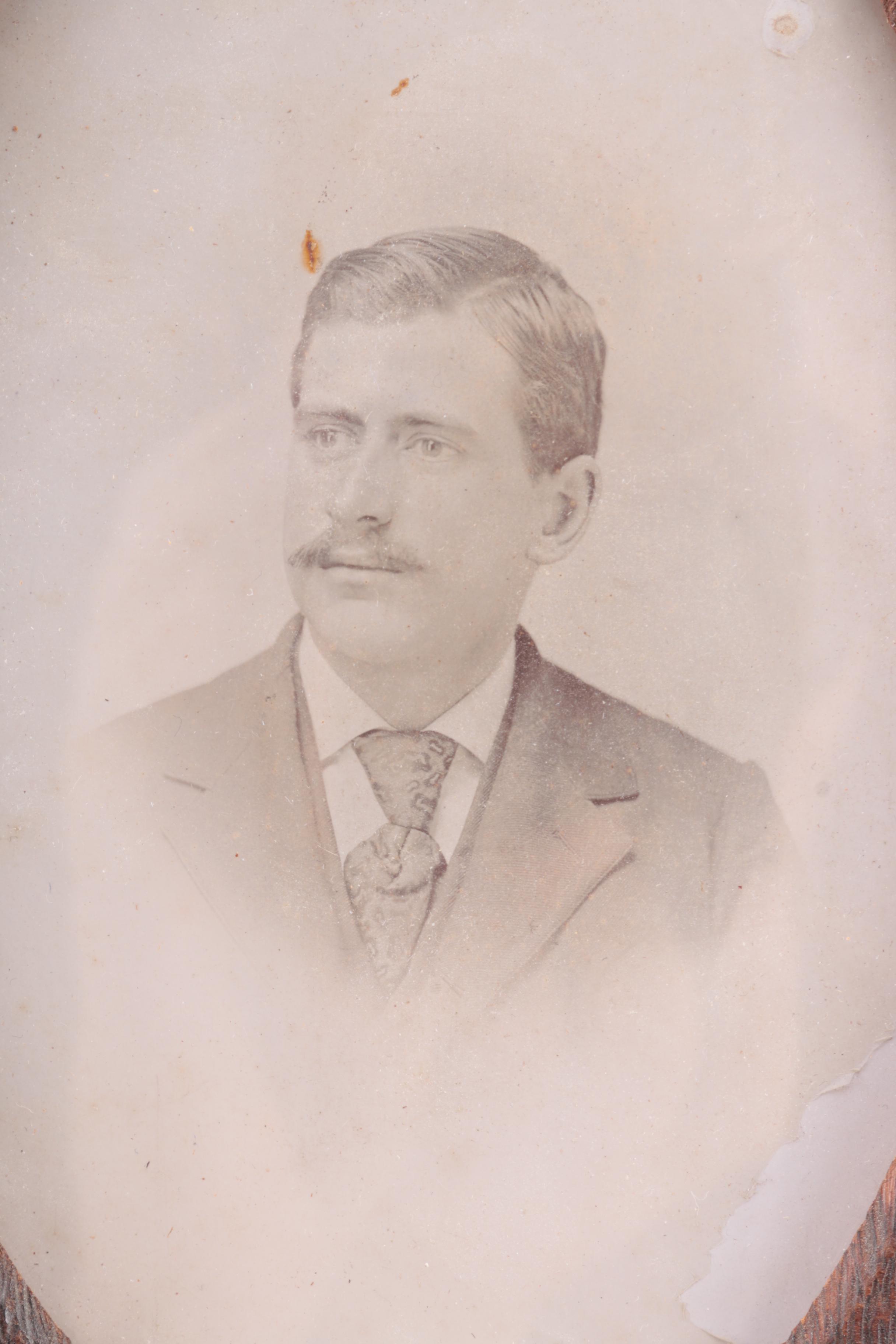 Antique Framed Photograph of a Young Man