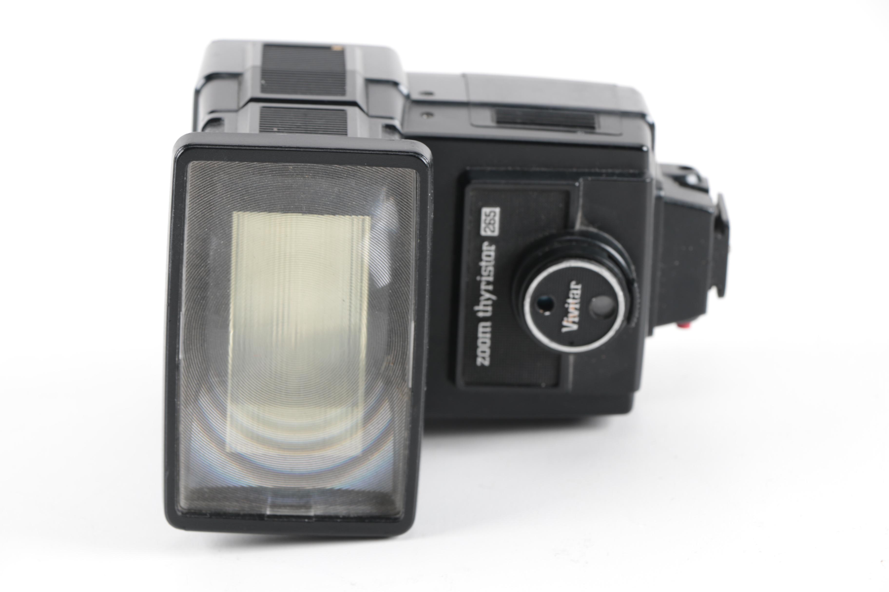 Pentax MX SLR Camera, Flash and Tripod