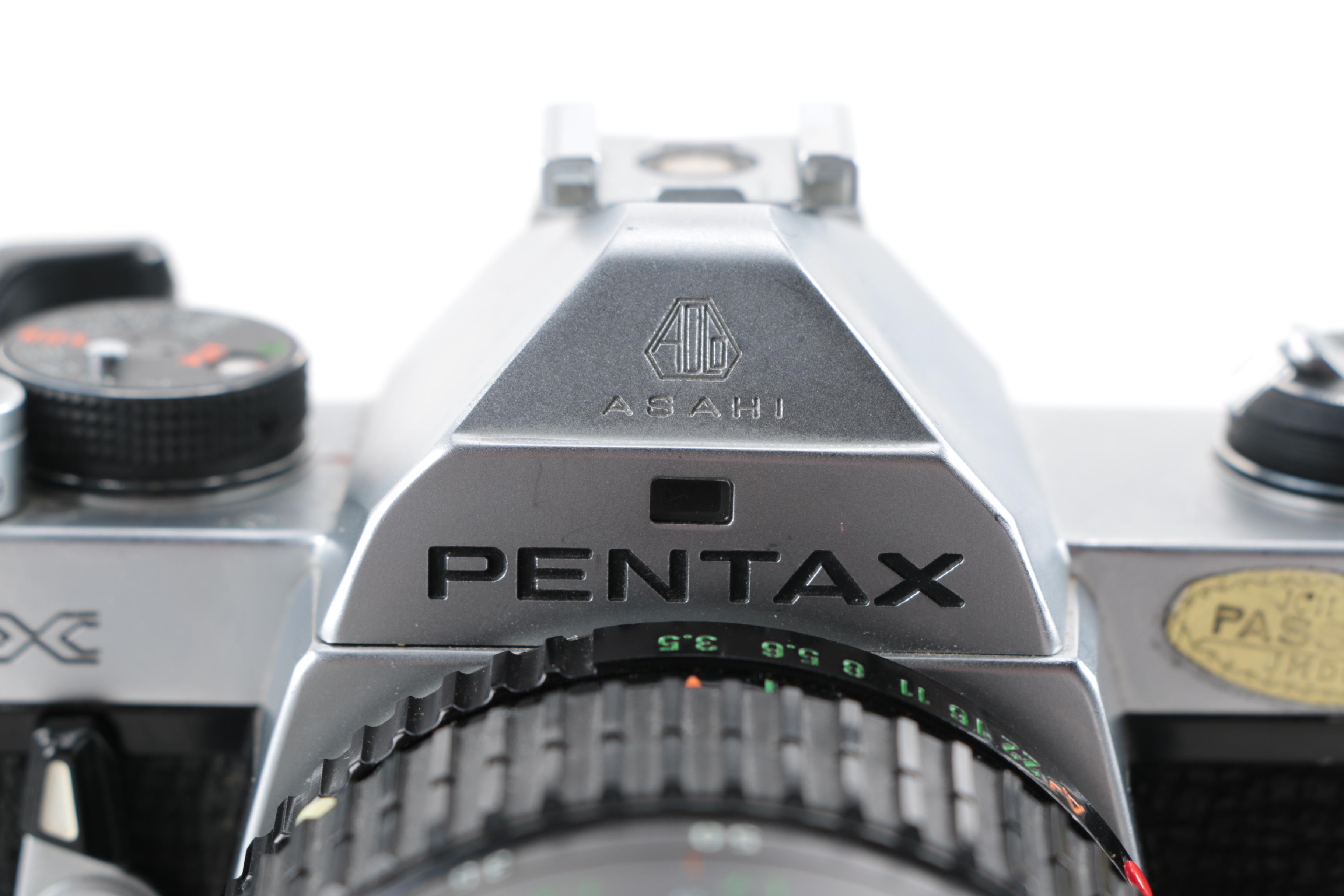 Pentax MX SLR Camera, Flash and Tripod
