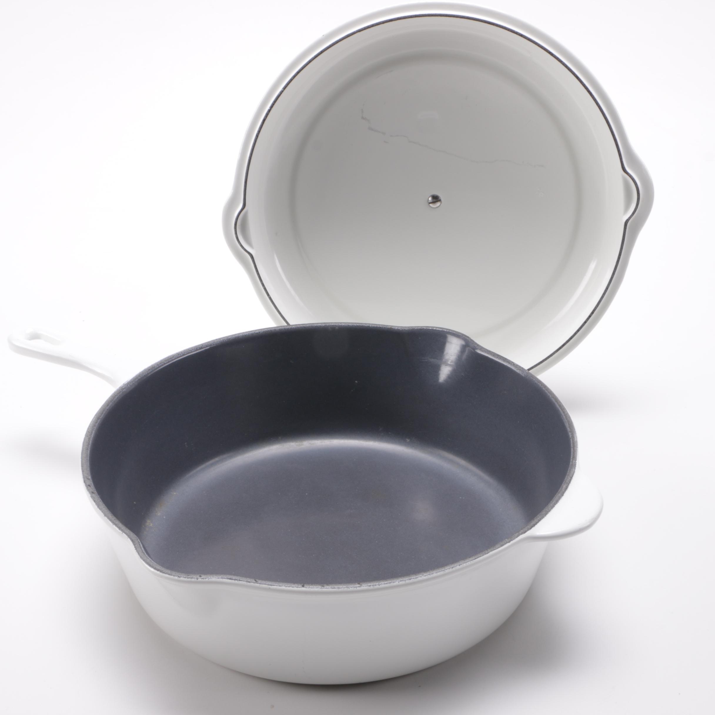 Le Creuset Cast Iron Enamel Skillet with Lid