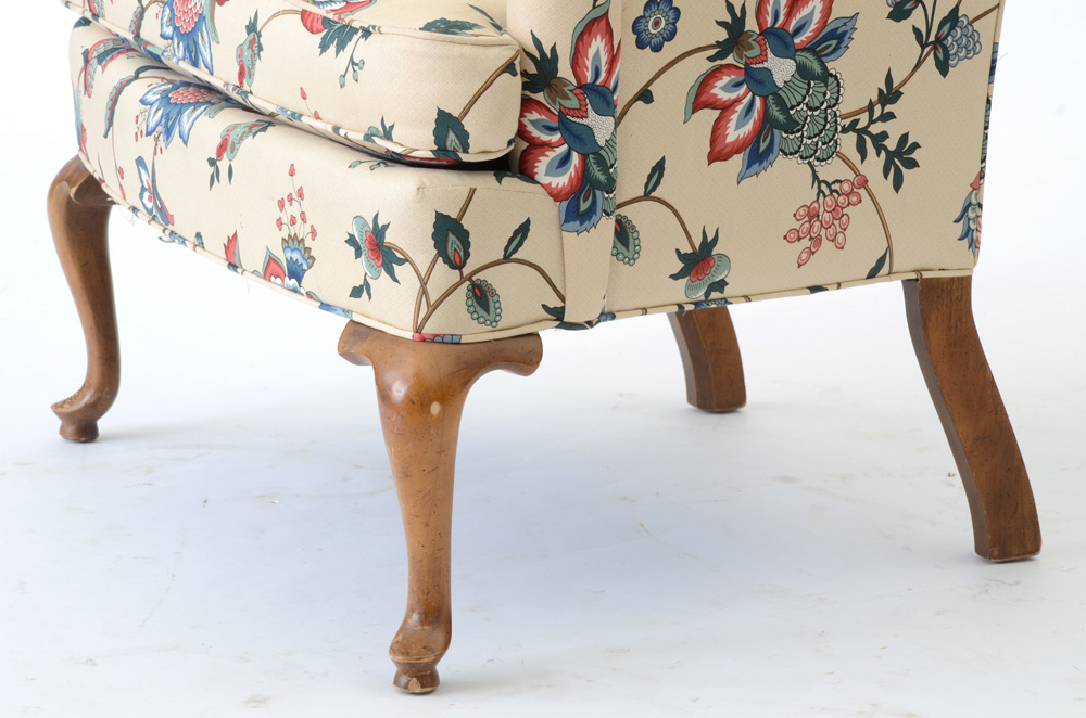 Queen Anne Style Wing Chair