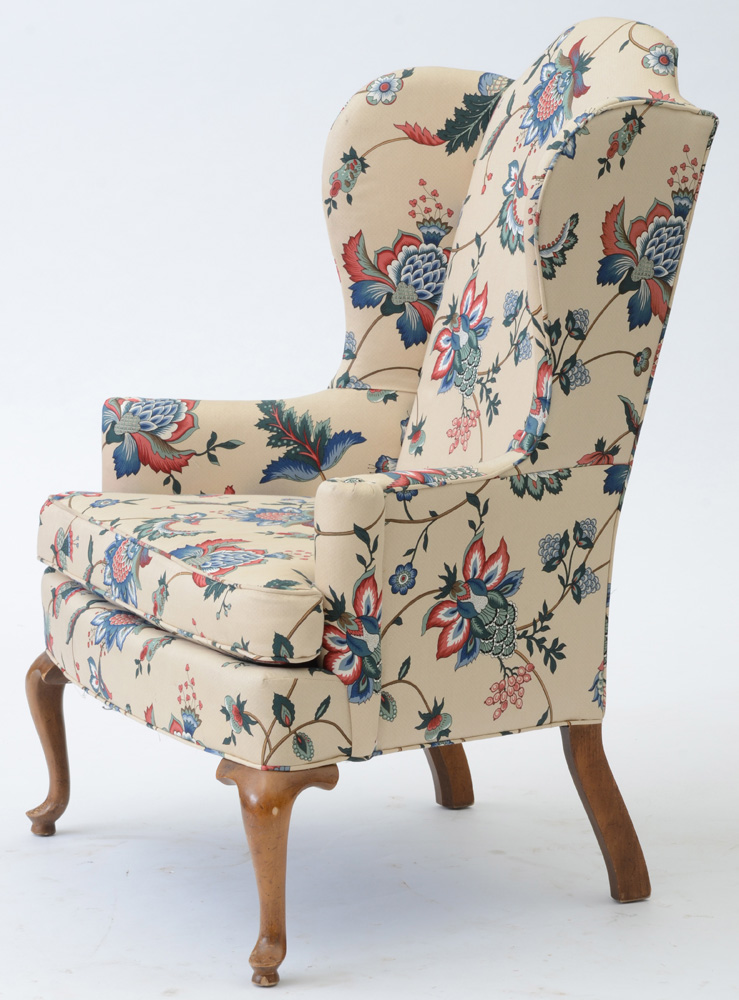 Queen Anne Style Wing Chair