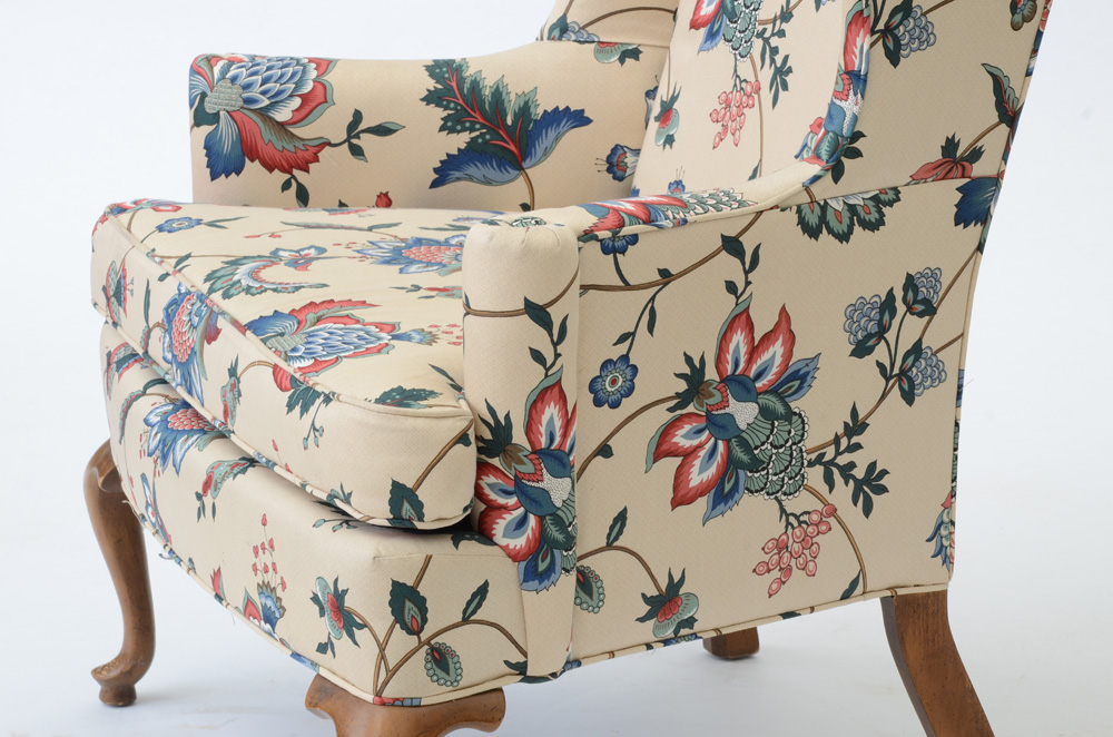 Queen Anne Style Wing Chair