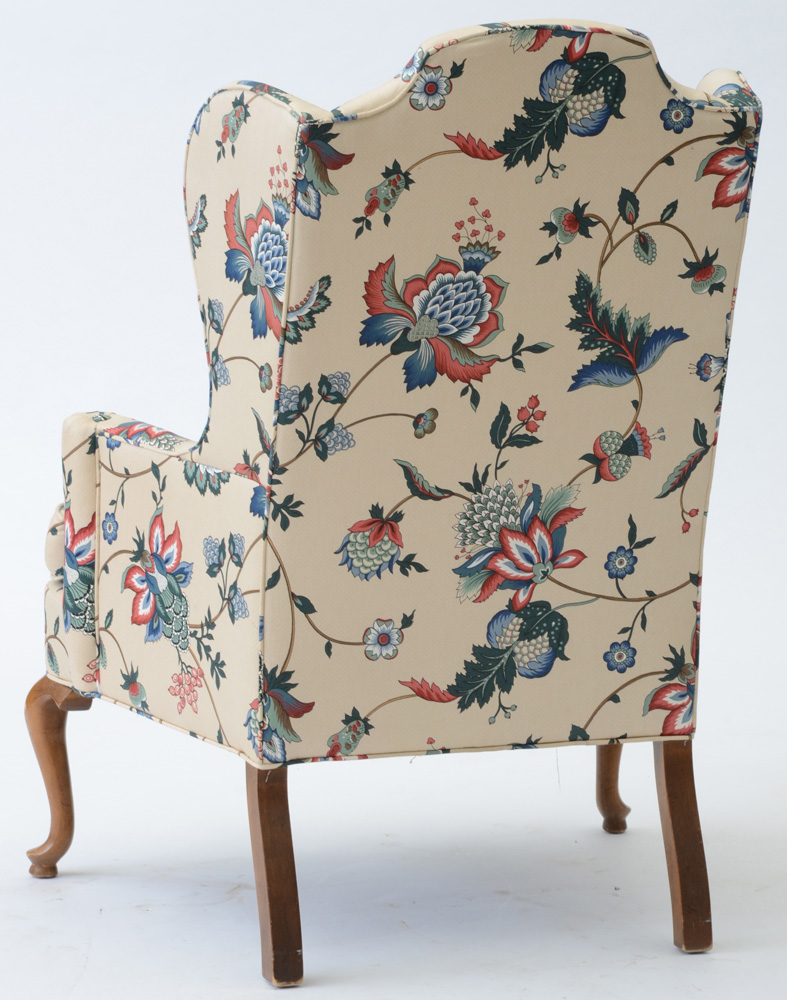 Queen Anne Style Wing Chair