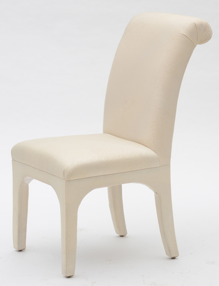 Set of Eight Contemporary Upholstered Dining Chairs