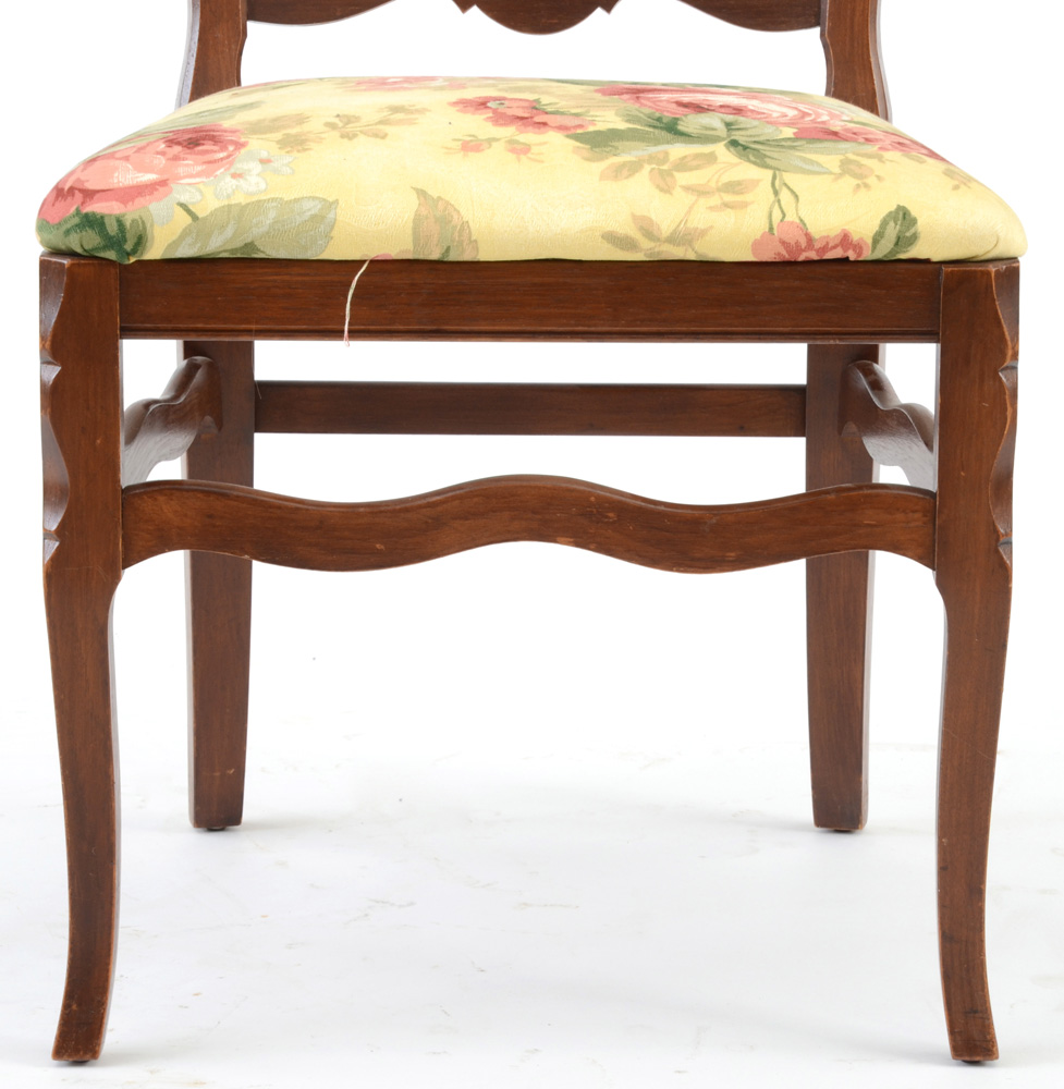 Pair of French Provincial Style Ladder-Back Side Chairs