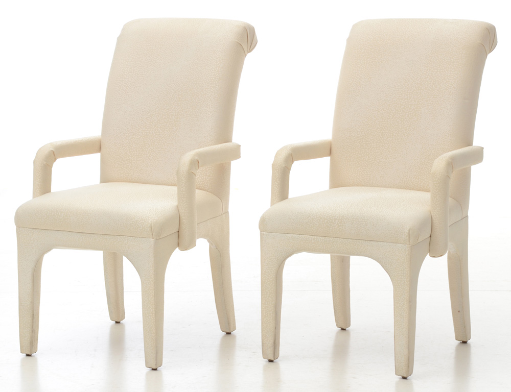 Set of Eight Contemporary Upholstered Dining Chairs