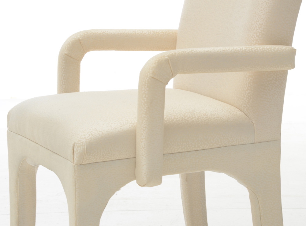 Set of Eight Contemporary Upholstered Dining Chairs