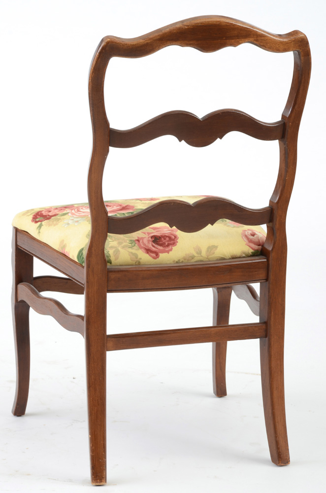 Pair of French Provincial Style Ladder-Back Side Chairs