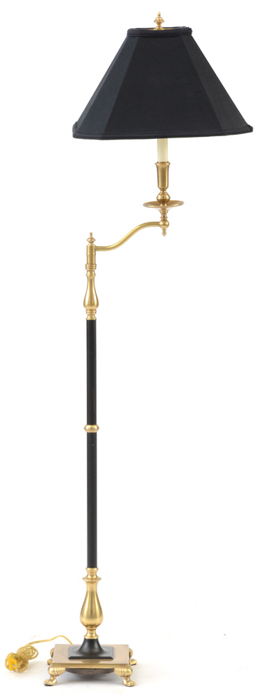 Frederic Cooper Brass and Black Floor Lamp