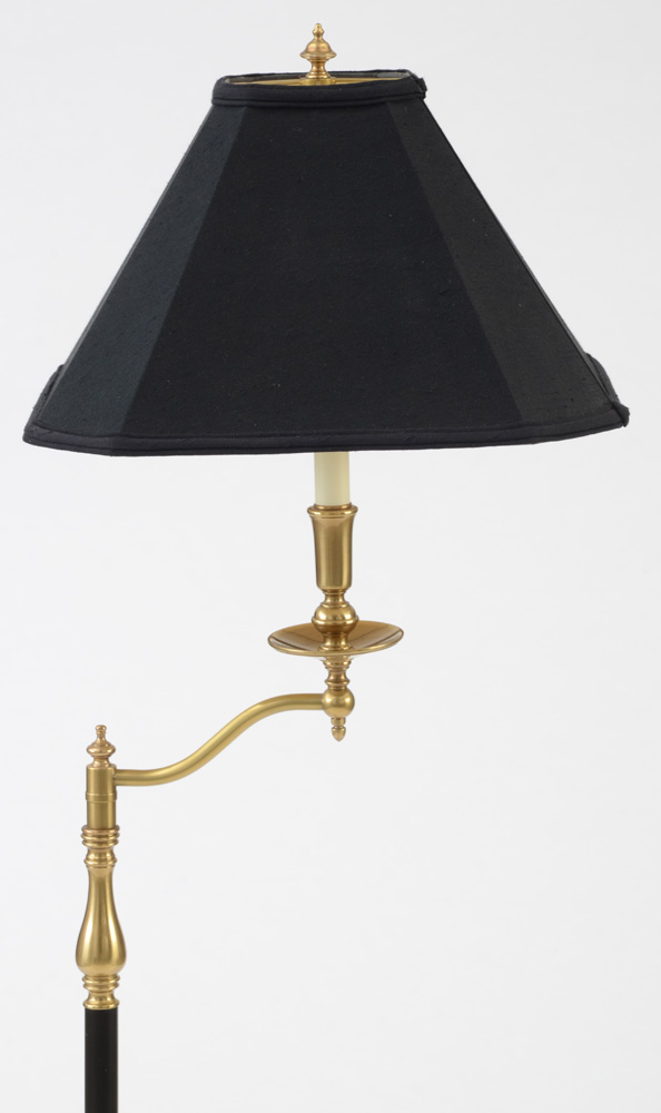 Frederic Cooper Brass and Black Floor Lamp