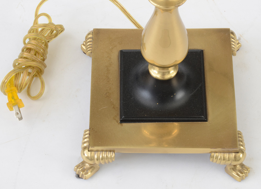 Frederic Cooper Brass and Black Floor Lamp