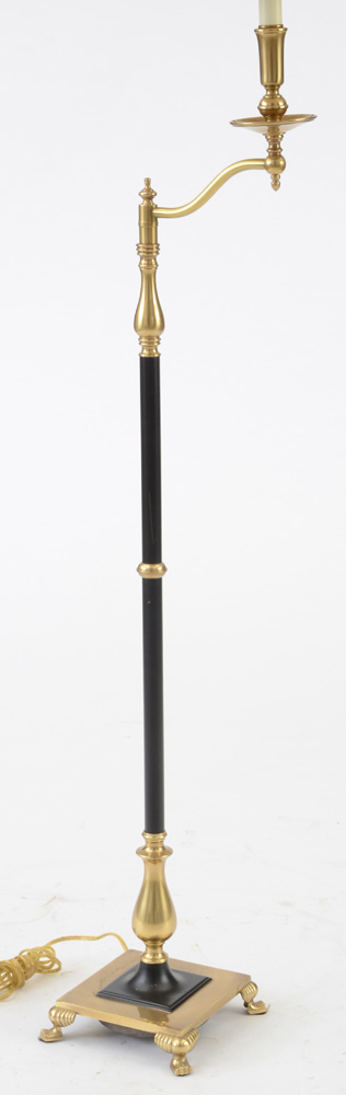 Frederic Cooper Brass and Black Floor Lamp
