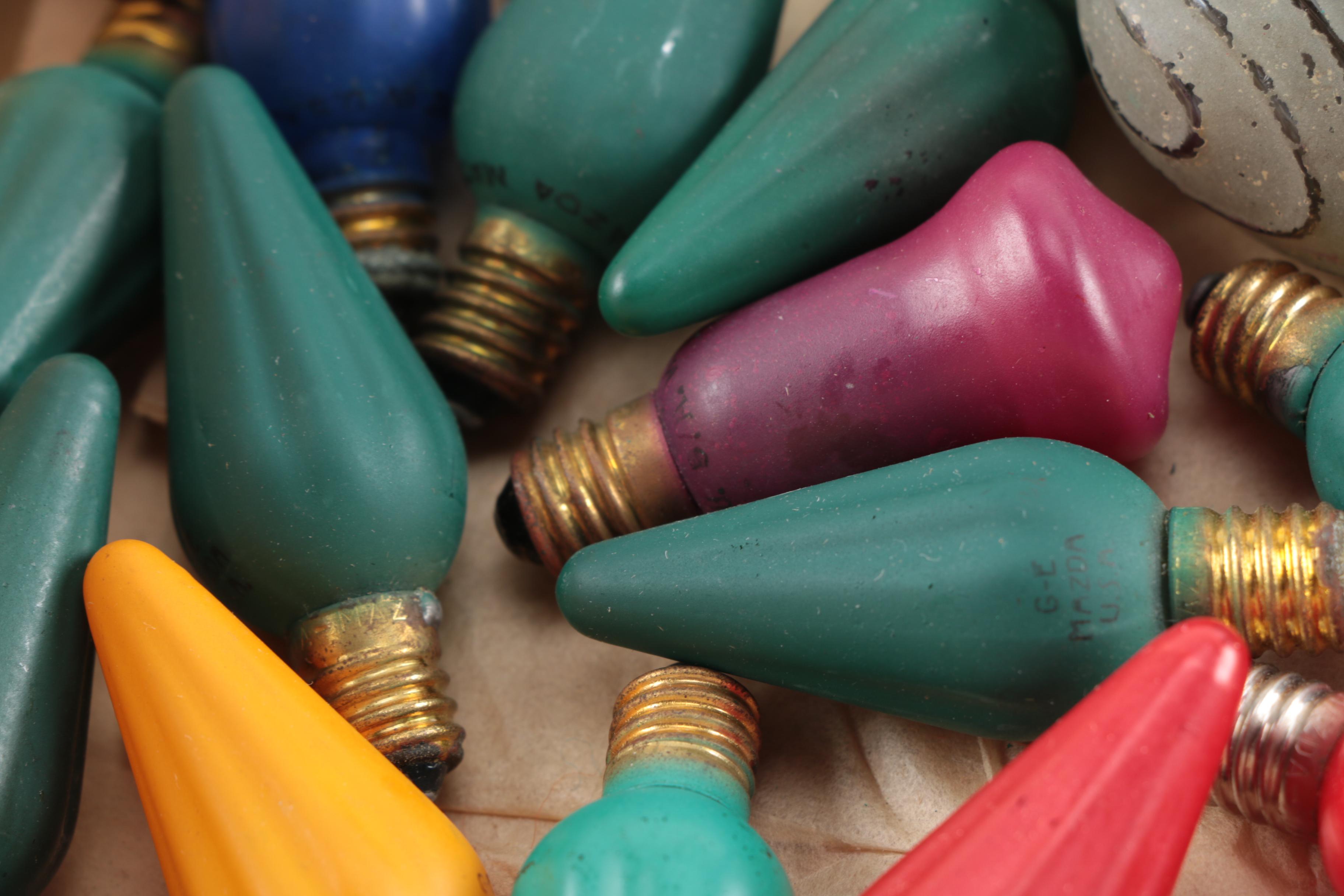 Vintage Christmas Lightbulbs
