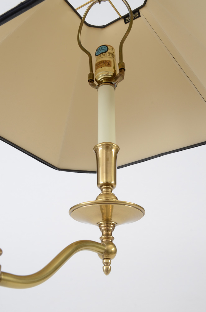 Frederic Cooper Brass and Black Floor Lamp