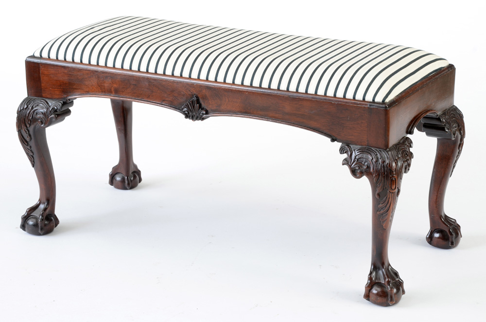 Indoor Bench with Claw Feet