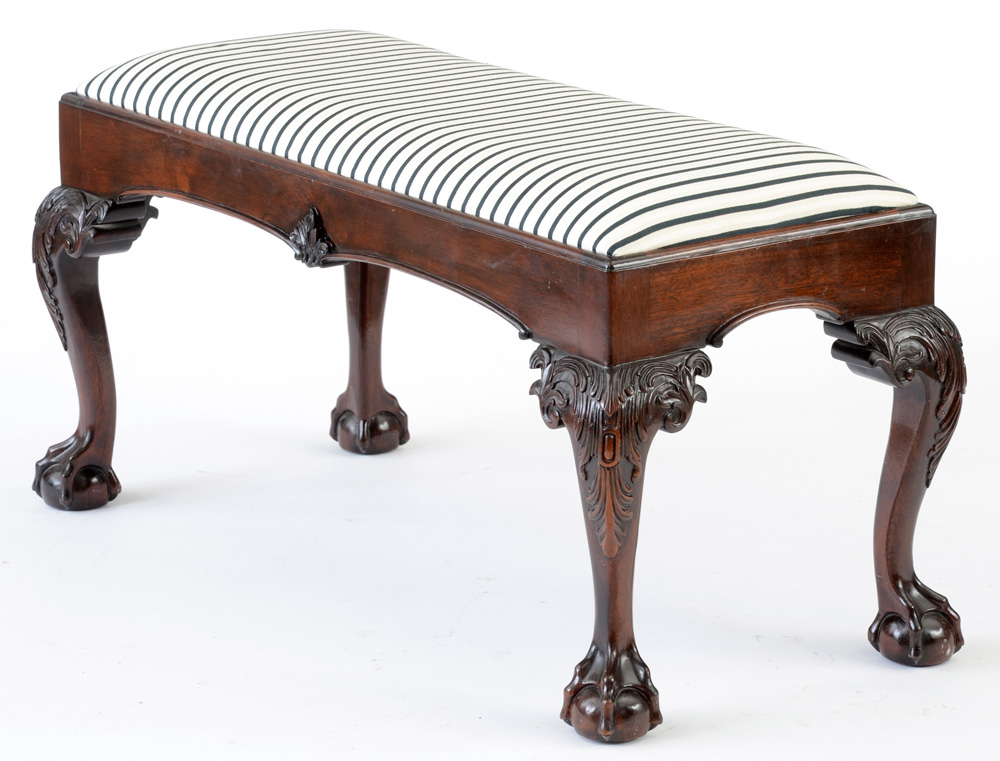 Indoor Bench with Claw Feet