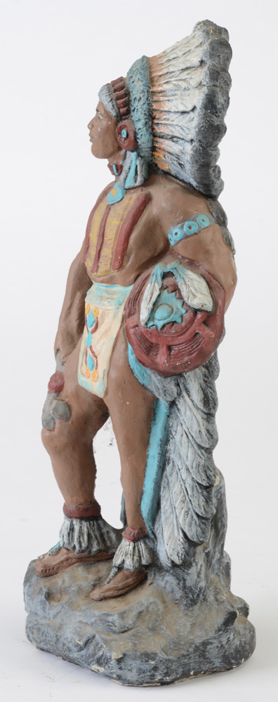 Concrete Sculpture of a Native American Chief
