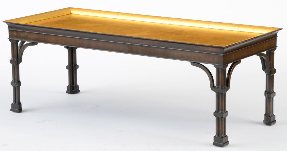 Coffee Table with Gold Tone Top