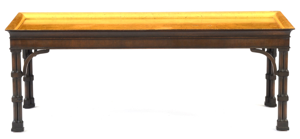 Coffee Table with Gold Tone Top