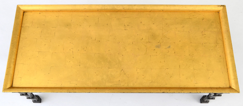 Coffee Table with Gold Tone Top