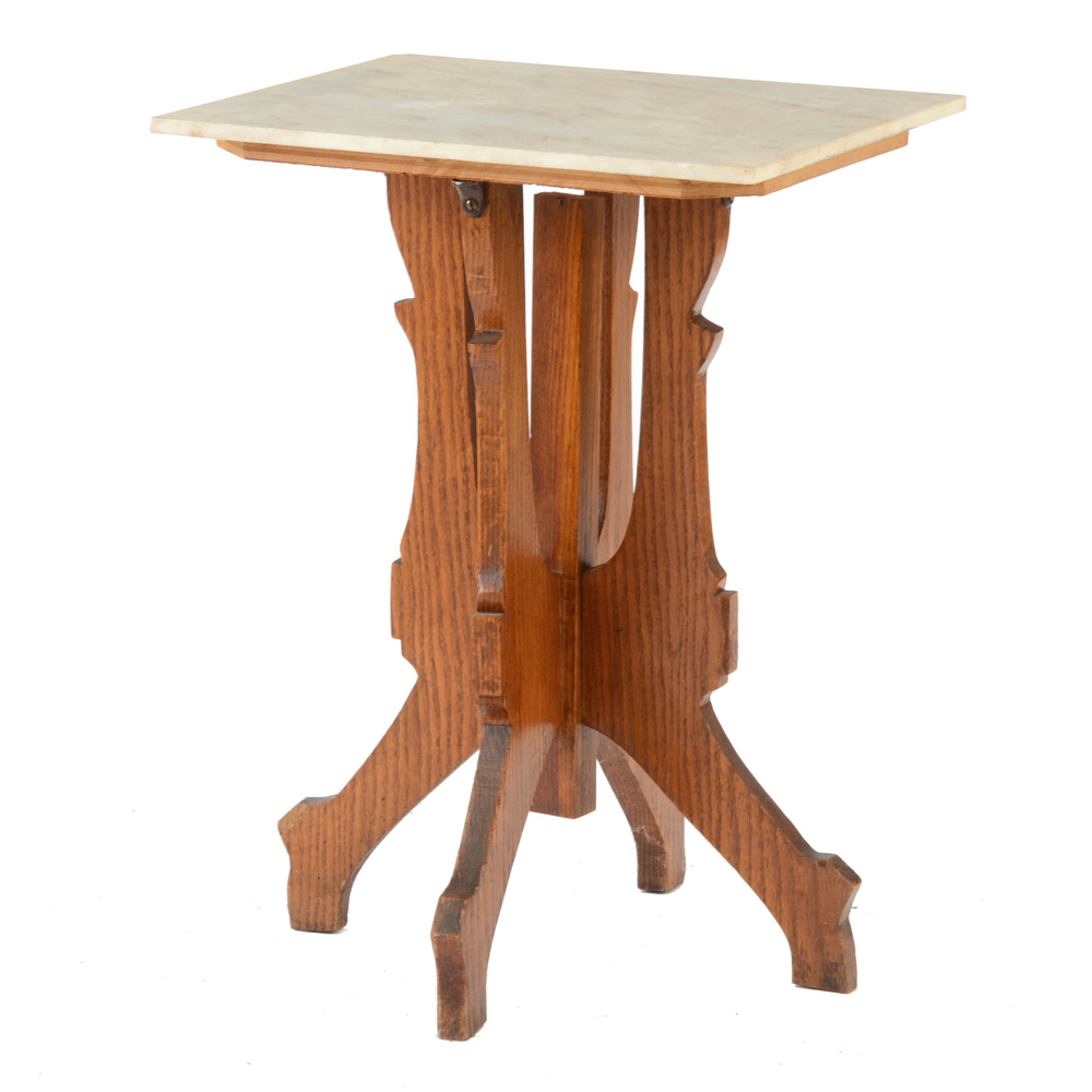 Vintage Oak Pedestal Table
