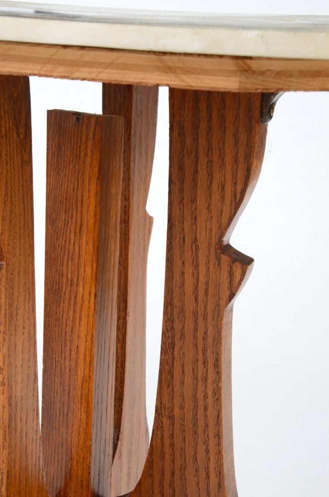 Vintage Oak Pedestal Table