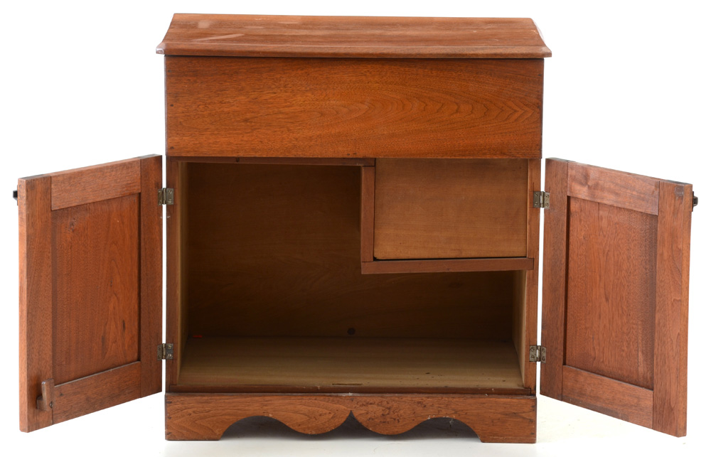 Walnut Victorian Washstand with Dry-Sink