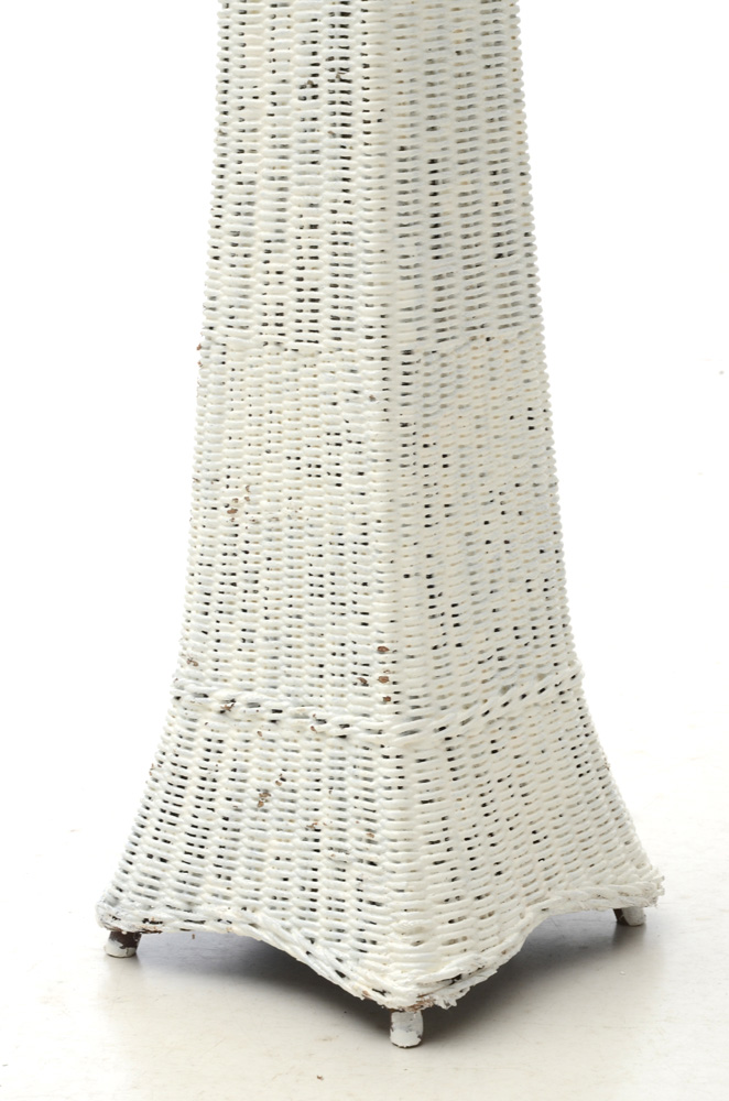 1920s Vintage Wicker Floor Lamp