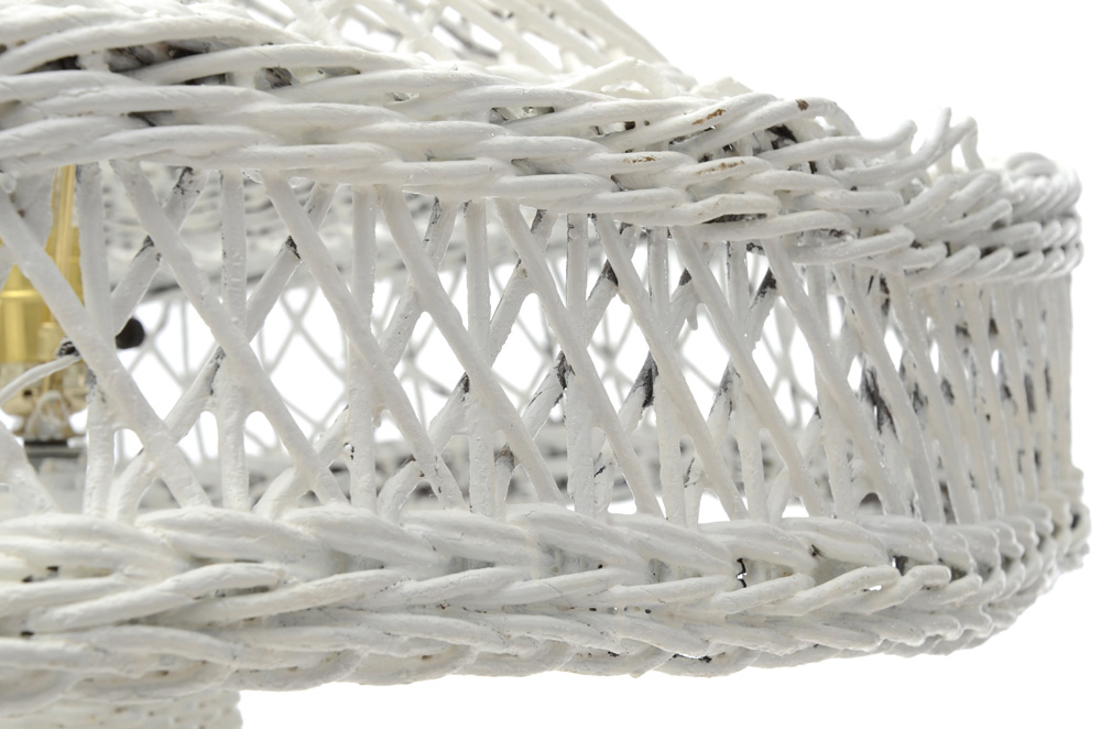 1920s Vintage Wicker Floor Lamp