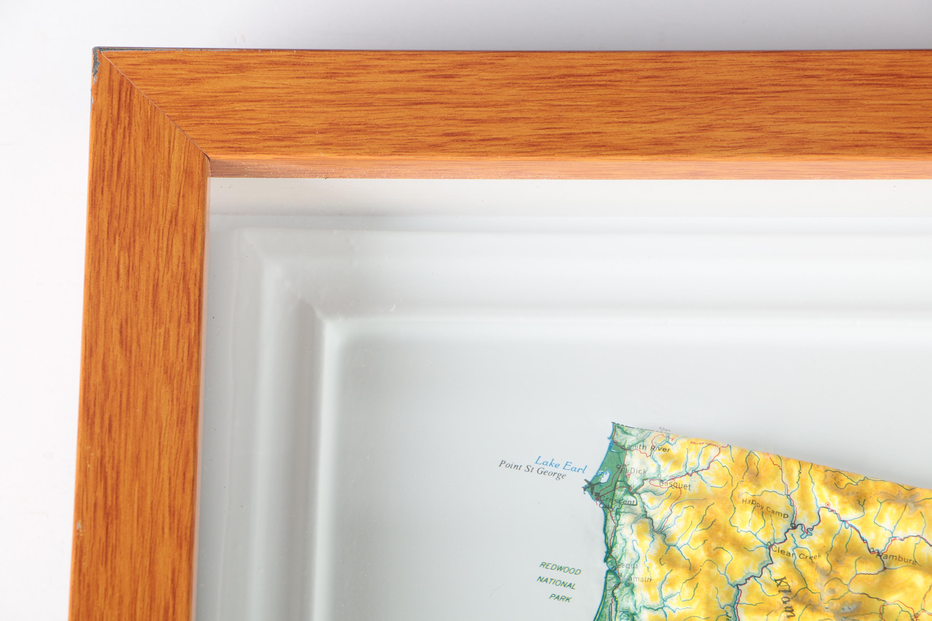 Hubbard Scientific 1993 Plastic Raised Relief Map of California