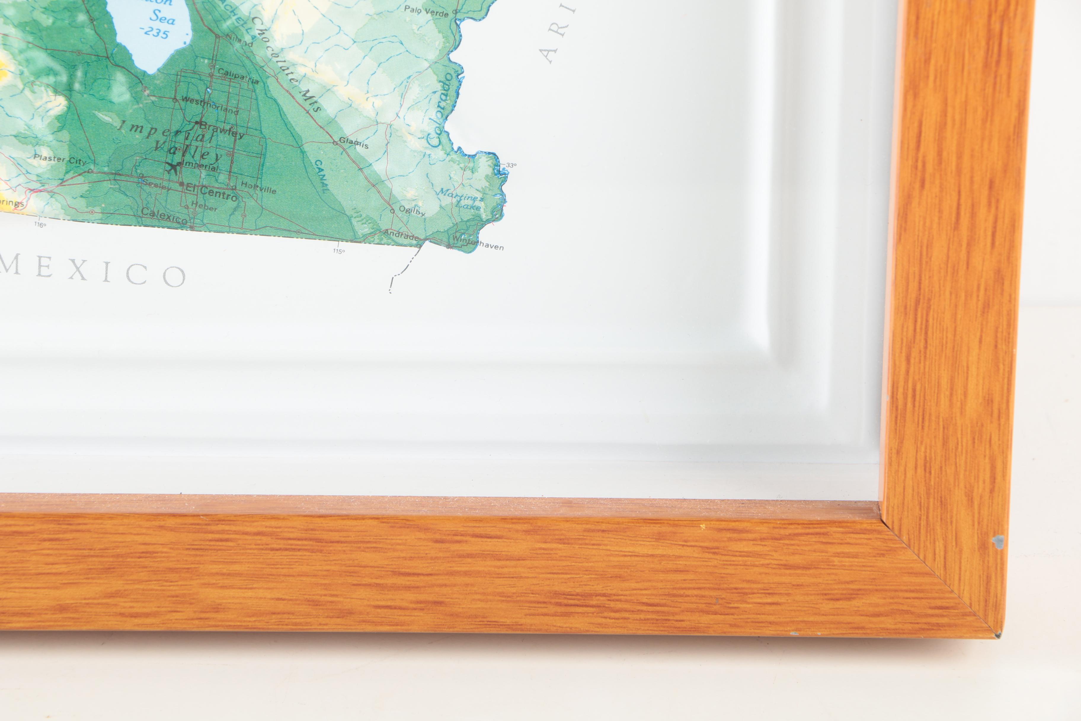 Hubbard Scientific 1993 Plastic Raised Relief Map of California