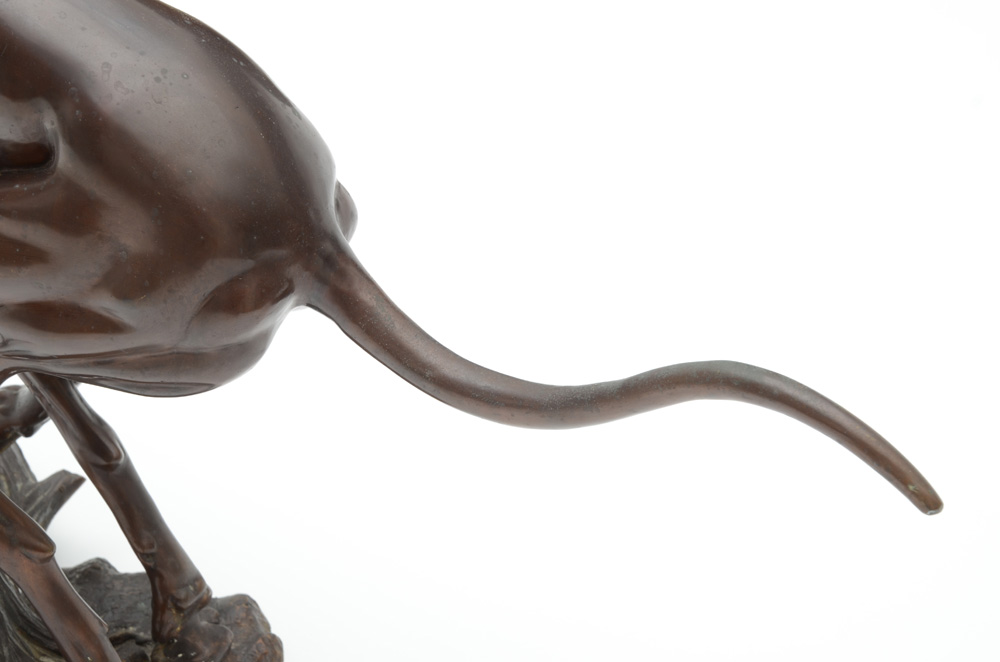 Cast Bronze Whippet Sculpture, By Ki Herman